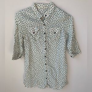Blueberry pattern button up shirt